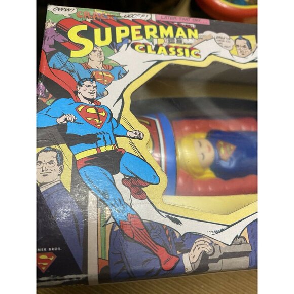 Superman Classic Rocket Tin Toy Friction Motor by Schylling 2001 NIB - Picture 5 of 12
